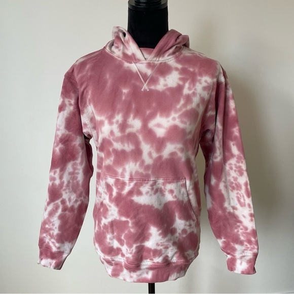 Lululemon All Yours Hoodie Marmoleado Tie Dye Brier Rose Pink Fleece EUC Size 4 - Picture 6 of 12